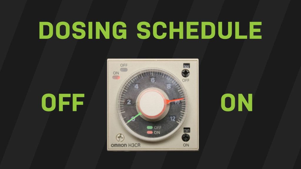 timed dose dosing schedule off and on