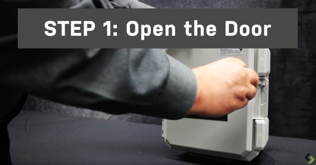 step 1: open the door