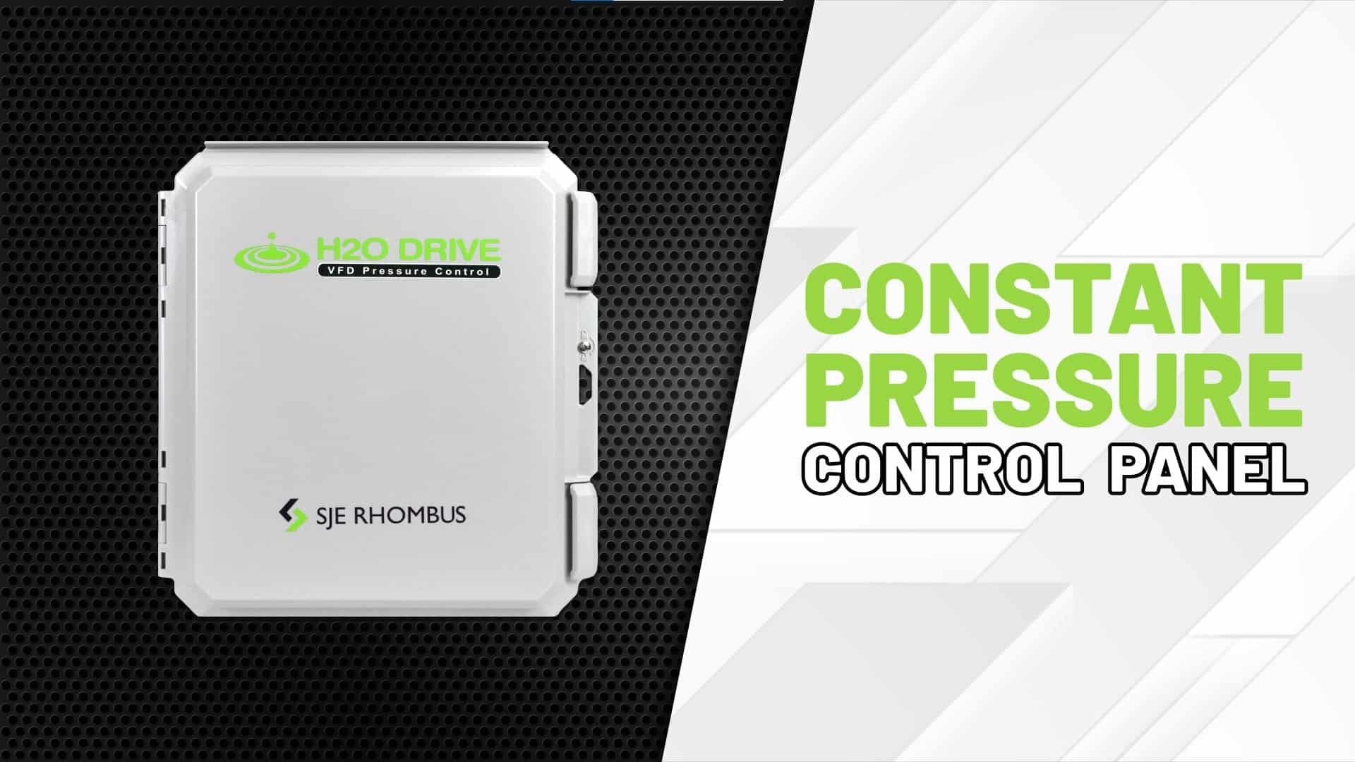 h2o drive constant pressure control panel